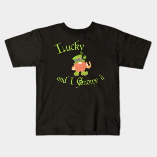 Lucky and I Gnome It St Patrick's Day Kids T-Shirt